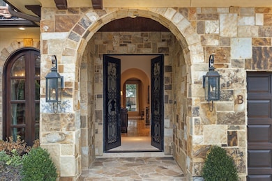 The timeless stone façade of this
luxury Tanglewo