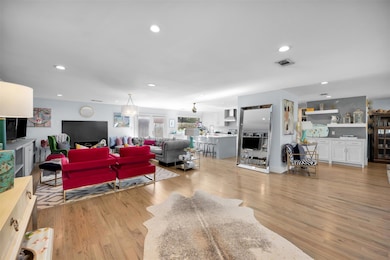 Open living and dining areas
