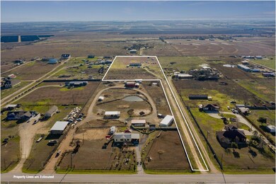 Aerial view of property's location with property boundaries highlighted