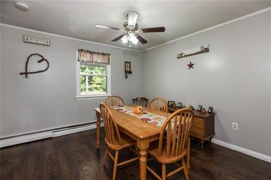 Dining room with new paint and...