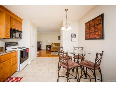 Granite counter tops and ceramic tile in the kitch