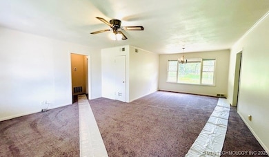 view of living and dining room