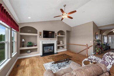 Built in bookshelves