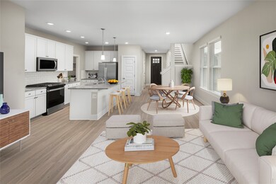 Open concept living room Camden Long Meadow Farms