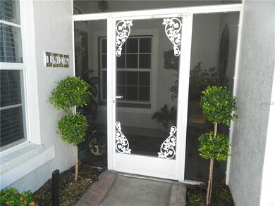 The front entry is screened.