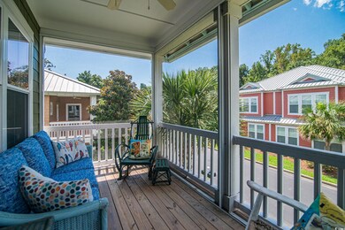 Wooden terrace featuring ceiling fan