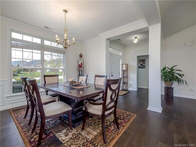 Lots of light in the formal dining area.