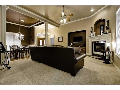 Living Room. 18.5x17 sized living room will hold all your furniture; open to eat-in kitchen.  How pretty!