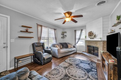 Cozy living room with fireplace