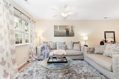 Living room with ceiling fan