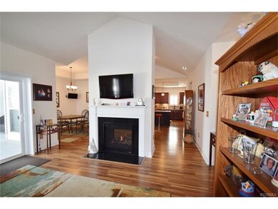 Vaulted ceilings and beautiful double sided Firepl