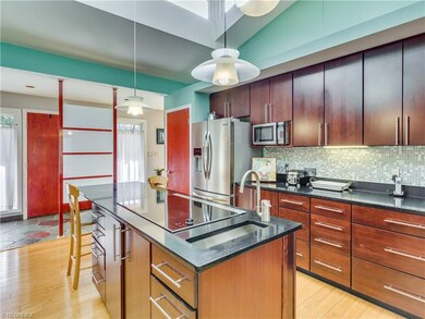 Gourmet kitchen with cherry cabinets, quartz count