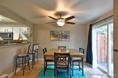 Dining room looking into the kitchen.