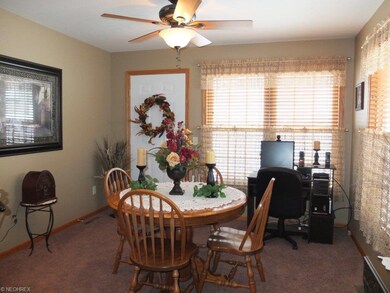 Dining room is open to the kitchen.