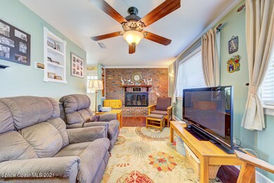 living room with fireplace