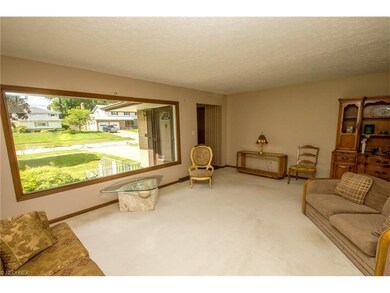 Living room with neutral carpet