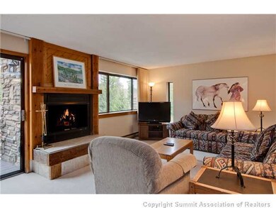 Living Room. Woodburning fireplace provides a cozy