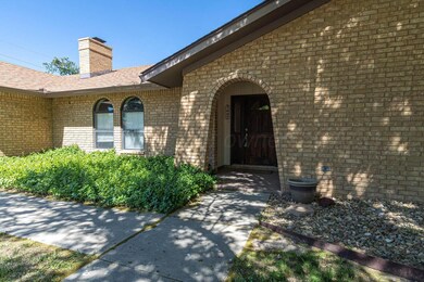 front door and porch