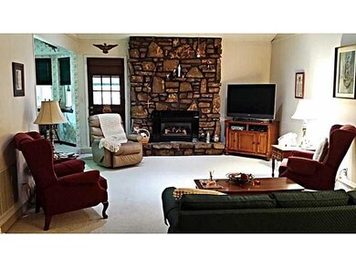 Living Room. Cathedral ceilings in a large sunken