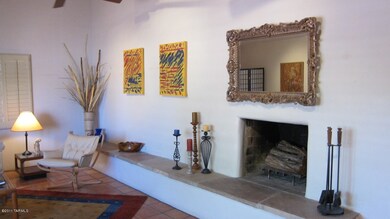 Living room fireplace