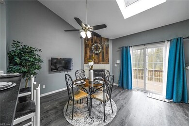 Eat in kitchen, bar seating, gas fireplace, vaulte