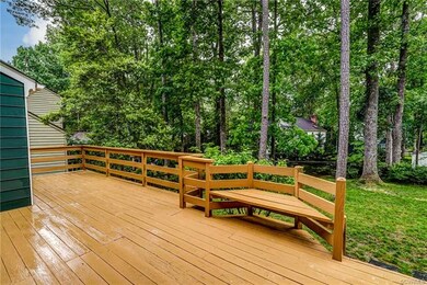 Nice backyard deck to relax on.  Notice built in b
