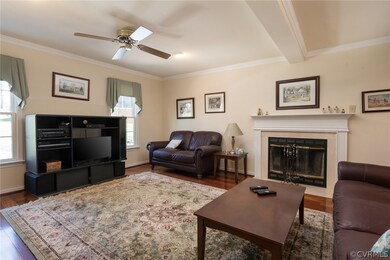 Wood burning fireplace with granite surround