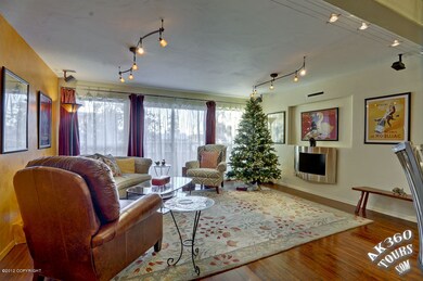 Living Room with wall to wall windows
