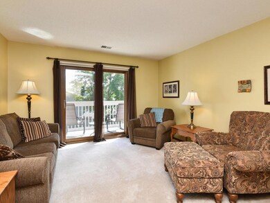Cheerful Living Room opens to private Deck