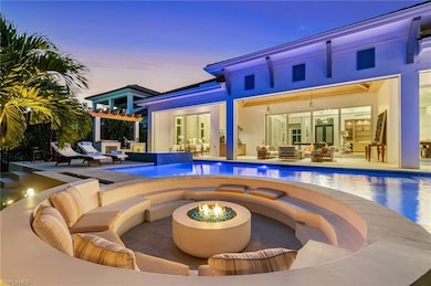 Pool at dusk