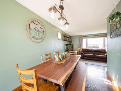 Formal dining area looking into the living room
