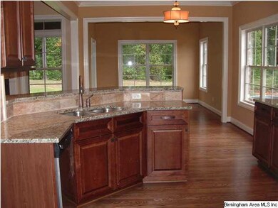 Great kitchen opens to the living, eating area and