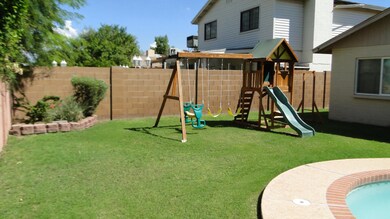 Back yard grass area