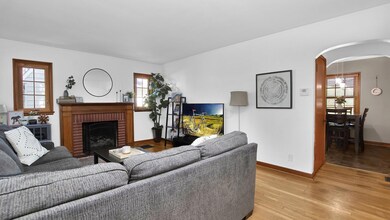 brick fireplace