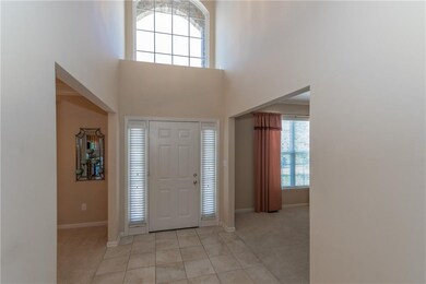 two story entry; tiled floor