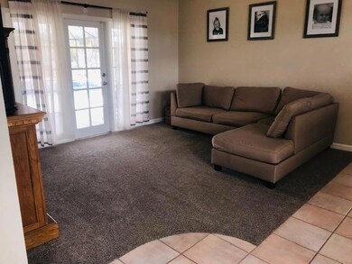 Formal living room with French doors