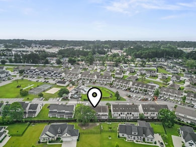 Aerial view of residential area