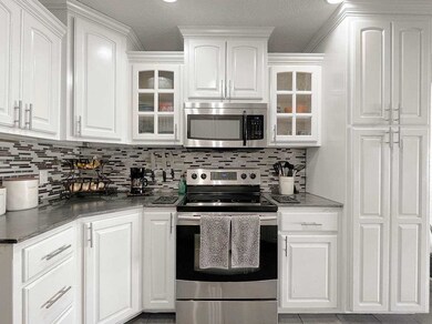 Inside kitchen, facing west