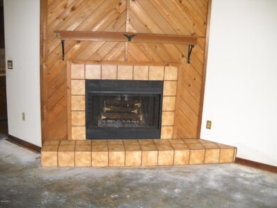 Wood burning fireplace