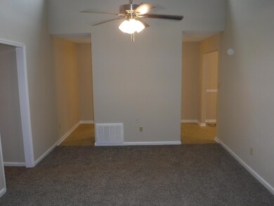 12x19 Living room with ceiling fan and v