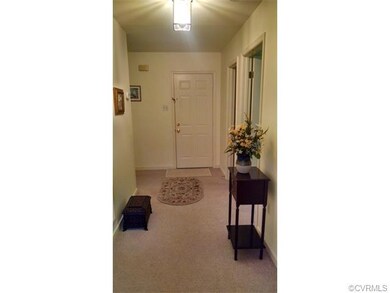 Foyer across from garage entrance.