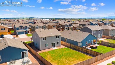 Aerial view of residential area
