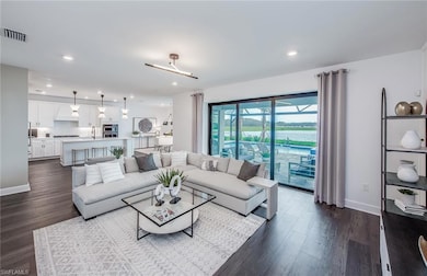 Interior photos are of a staged model home. Illust