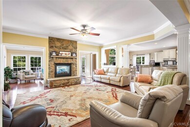 Family room view into the Florida Room and the eat
