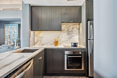 Well-appointed kitchen with porcelain countertops