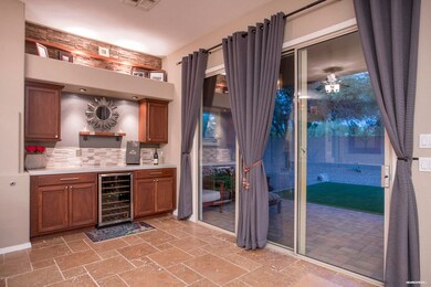 Custom Bar w/ Wine Fridge
