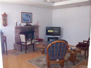 Living room with fireplace
