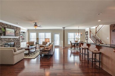 Large family room, open to the kitchen....