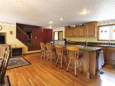 This kitchen has a great seating area and double s