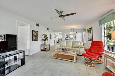 Living room with ceiling fan